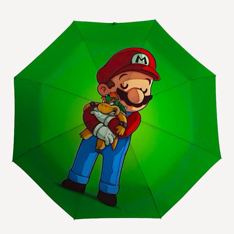 

1PC Mario Auto Open/Close Cute Umbrella - Compact Travel Umbrella, 8-Rib Heavy-Duty Construction, Ideal Gift a0828120