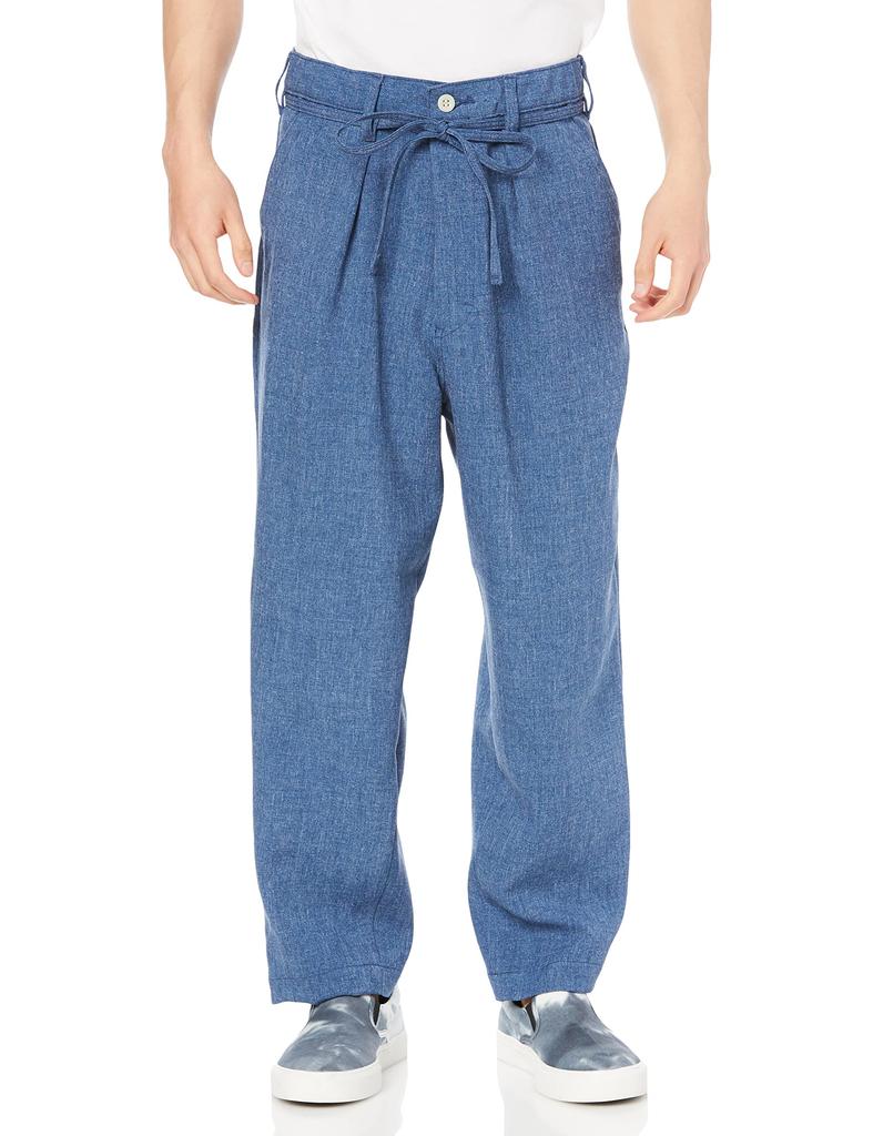 Lee Easy Pants Loose Fit Size XS [Official] Men's Wide-Leg Pants, Blue,