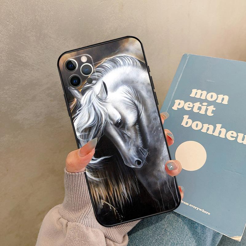 Domineering Cool Horse Case For iPhone 17 Air 16 15 14 13 11 12 Pro Max 13 Mini XR 15 16 Plus 16e Back Cover Shell