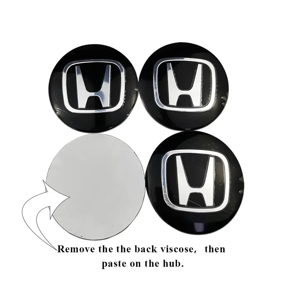 56/60/65mm Car Wheel Center Hub Sticker for Honda Mugen Accord HRV Fit Jazz City Civic Inspire CRV Odyssey Jade Accessories