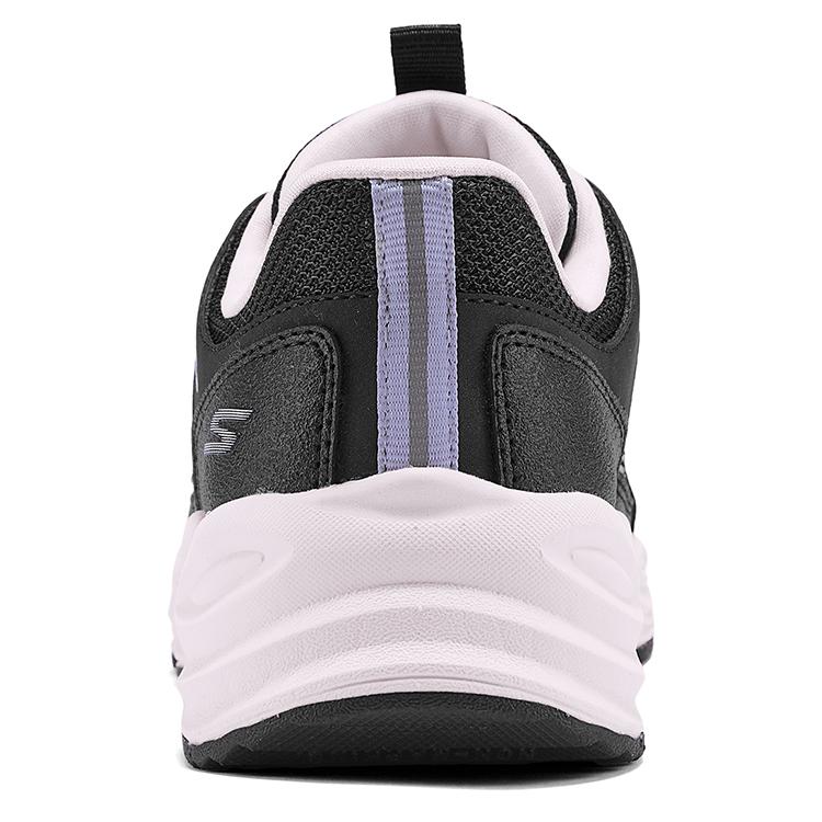 Skechers GIRLS Synthetic Leather, Textile Abrasion Resistant Lightweight Cushioning Slip Resistant Low top 319080L-BKPK