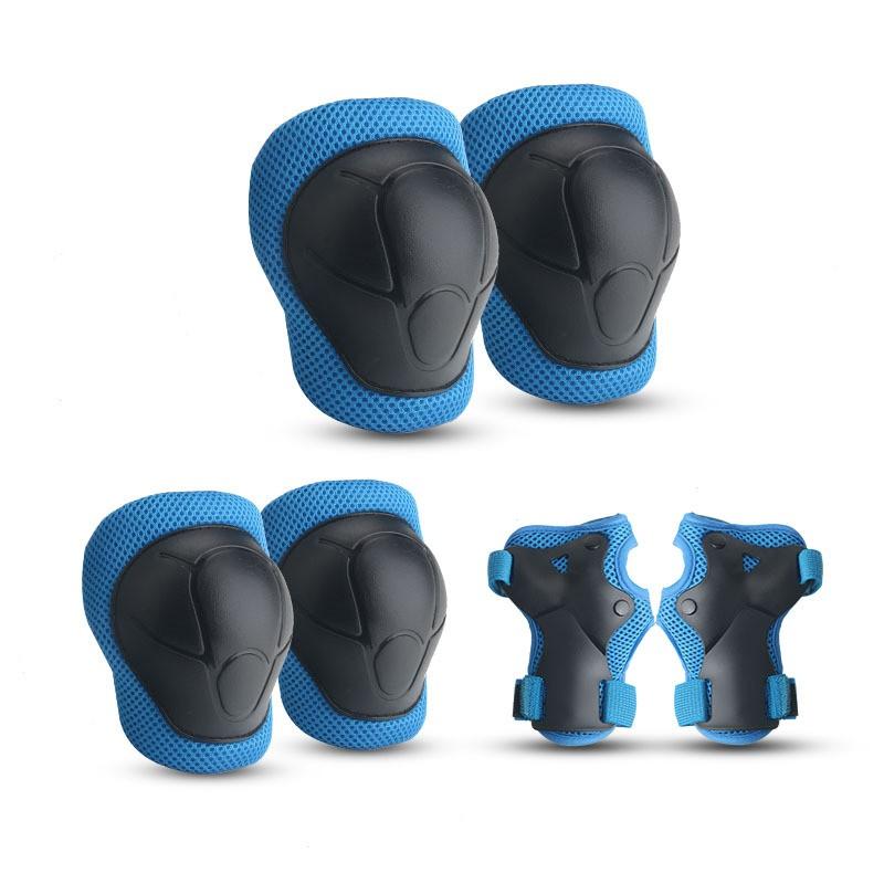 Kids Skateboarding Safety Gear Set With Helmet Knee Elbow Wrist Guards Roller Skating Scooter Cycling Outdoor Sports