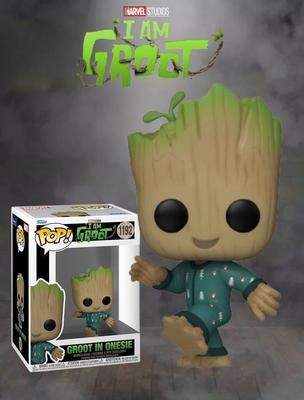 Groot Funko Pop Figura Groot I Am Groot Figura de Vinil Groot em Onsie Groot em Macacão #1192 10cm