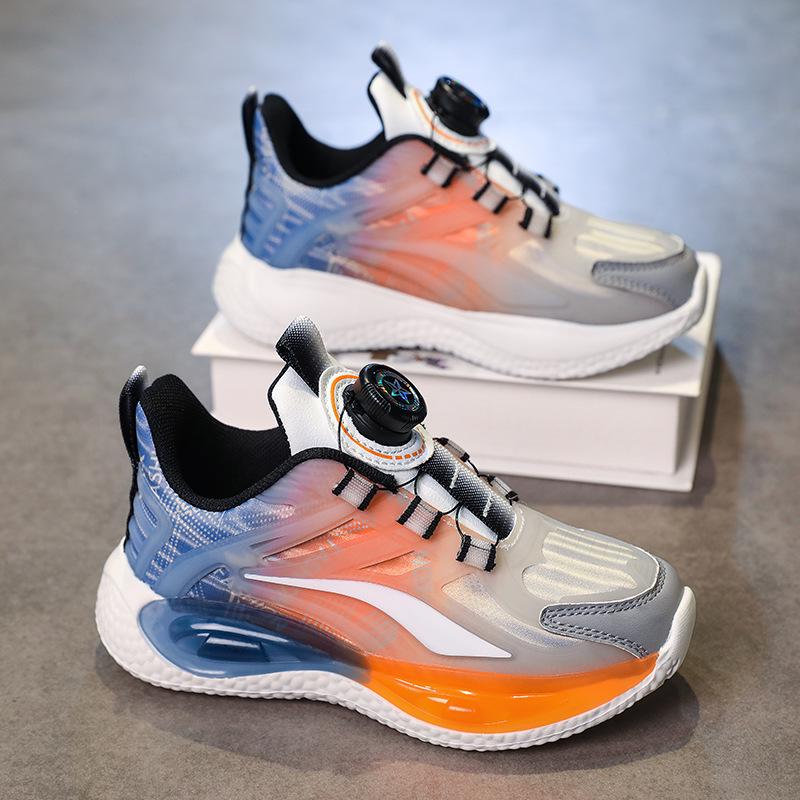 

Boys Breathable Non-slip Rotary Buckle Running Shoes - Autumn 2025 Collection for Kids 37