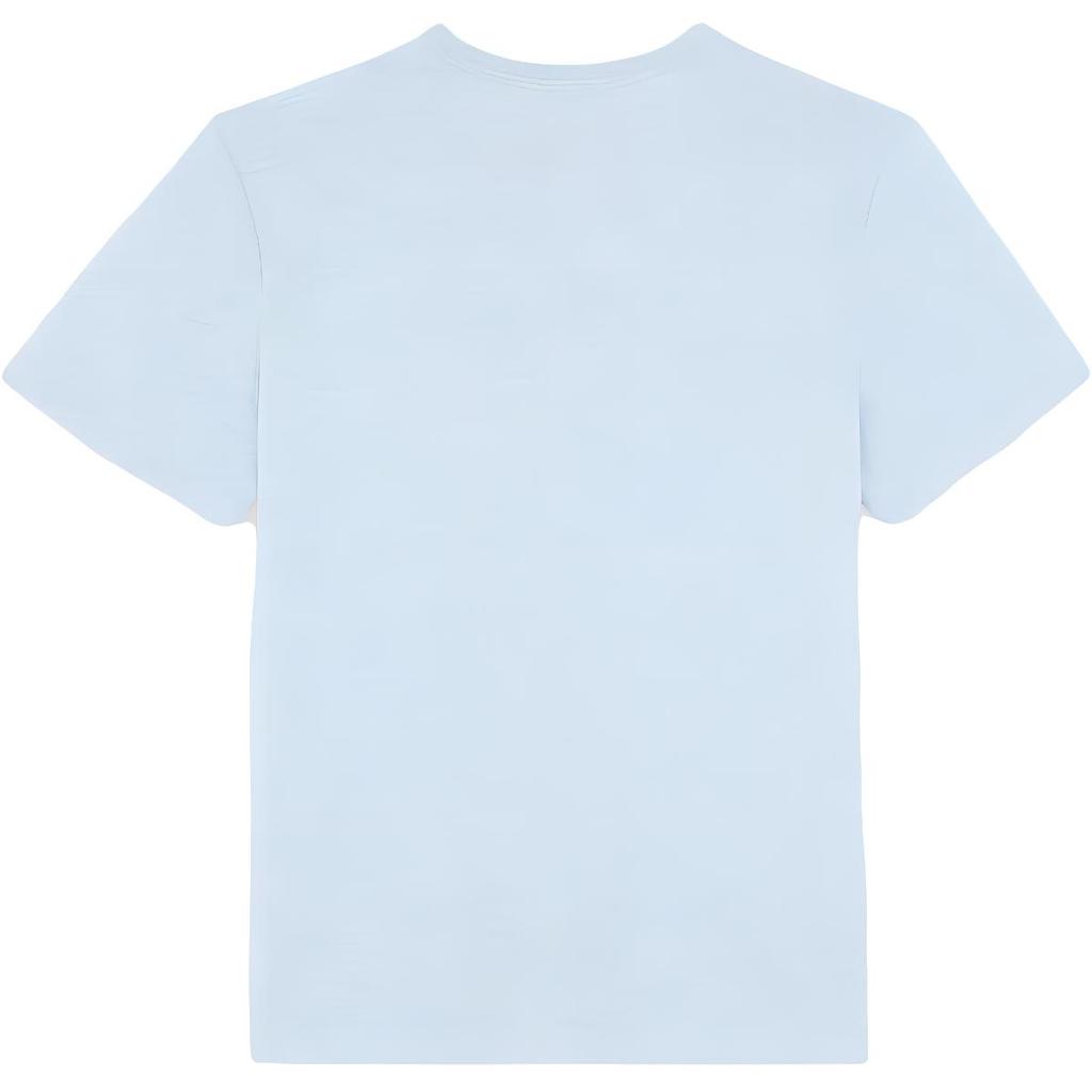 Maison Kitsune Ss23 Animal Pattern Printed Crew Neck Short Sleeve T-Shirt Men T-Shirts Light-Blue KM00101KJ0008-H429