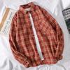 Men's Long-Sleeve Plaid Shirt - Trendy Hong Kong & Korean Style, Lightweight, Casual, Versatile Jacket for Spring & Autumn