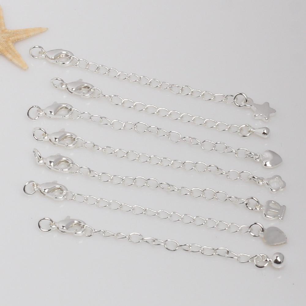 Collana Bracciale Placcati in Oro 18k con Chiusura a Moschettone e Catena di Estensione a Goccia per Gioielli Fai-da-Te