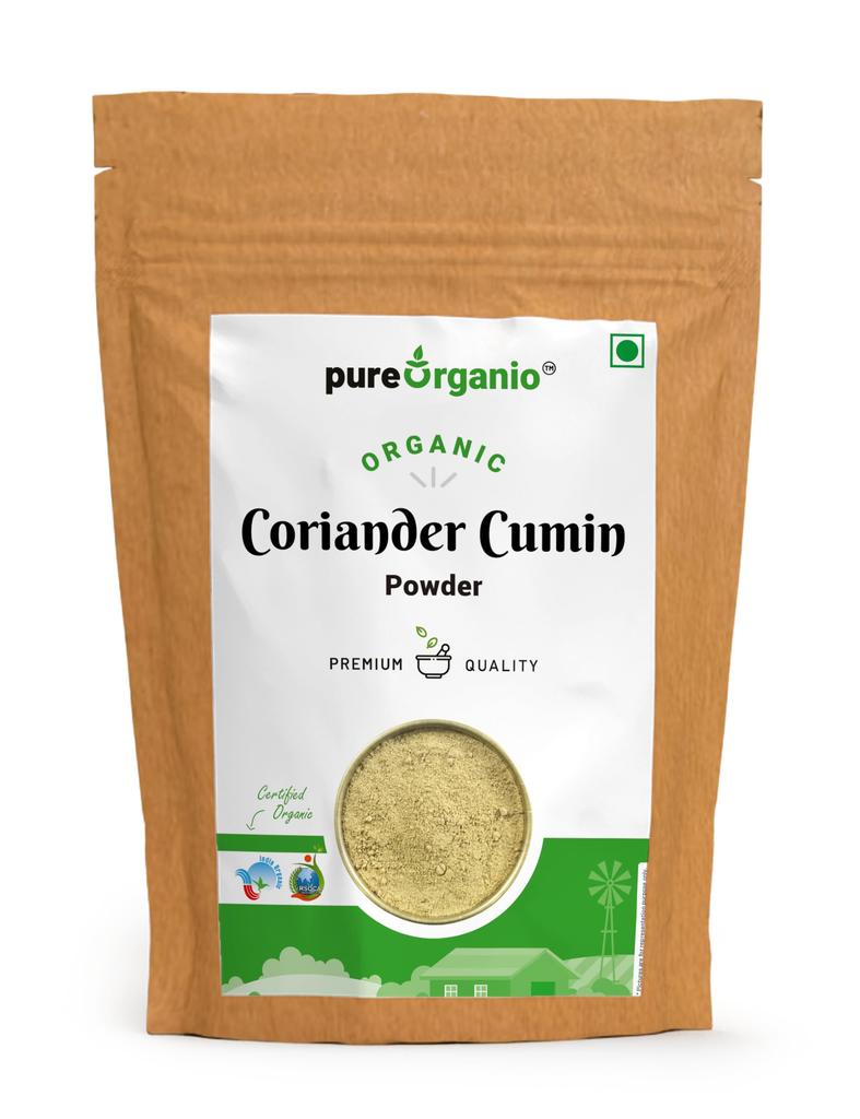 Pure Organio Organic Coriander Cumin Powder - Organic Dhaniya Jeera Powder (100 Gm)