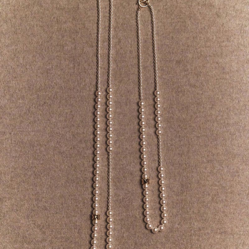 Vingt Six Avril 3-n14 Classic Peal Long Necklace (M),(L)