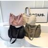Casual Large Capacity Crossbody Bags for Women Simple Travel Portable Ladies Shoulder Bag Solid Color Female Tote Handbags