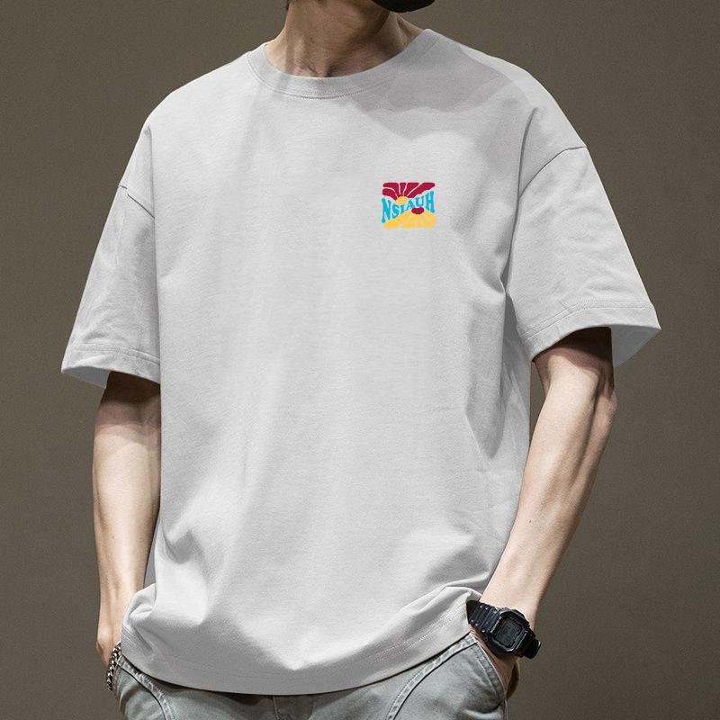 Cotton Short Sleeve T Shirt Fashion All Match Breathable Summer Sport T-shirt Men Top