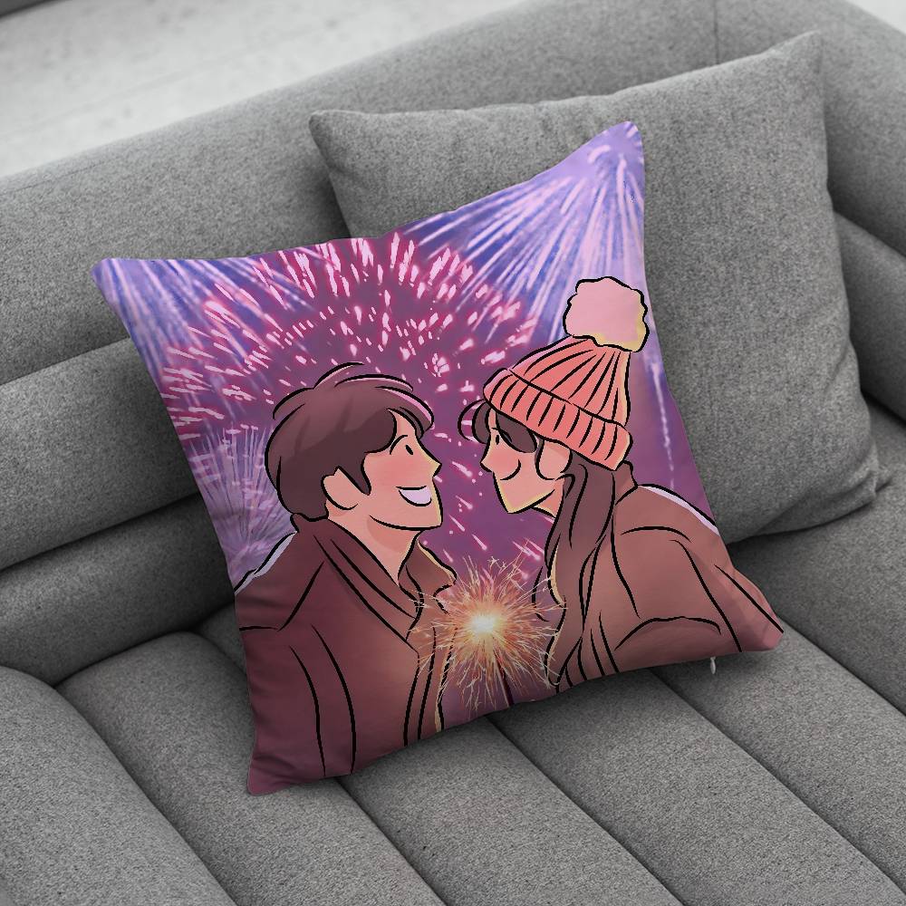 Девушка Парень Пара Наволочка Наволочка Дом Диванные Подушки Автомобильные Подушки Наволочка Офисная Наволочка 12x12Inch