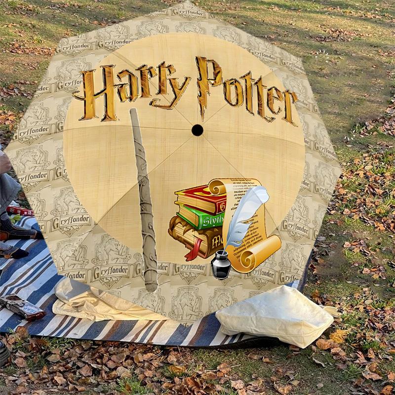 1 ks Mulan Harry Potter Deštník - 8 žeber vyztužený, automatické otevírání, lehký a odolný, roztomilý módní doplněk pro venkovní použití, D2693