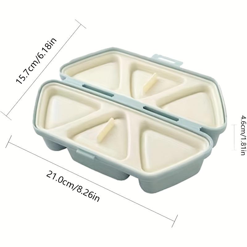 Triangular Sushi Mold with 6 Holes for Pressing Rice Balls, Non Stick Pan Making Tool Suitable for Seaweed and Coriander Rice Balls
