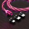 Glowing Cable Mobile Phone Charging Cables Led Light Micro Usb Type C Charger For Samsung Iphone Magnetic Phone Charge Wire Cord