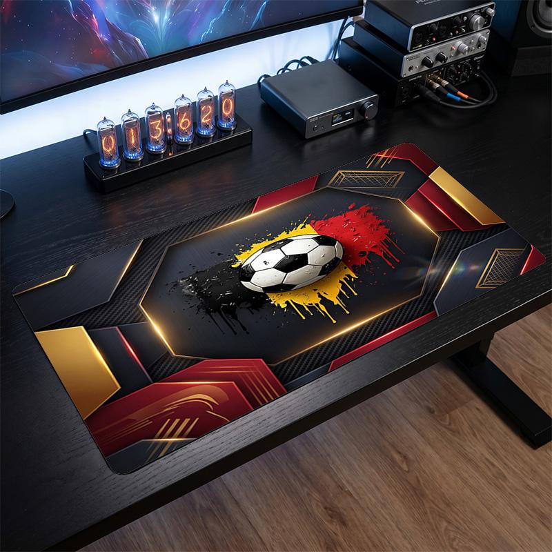 Belgium Football Crest Mouse Pad, Extended Non Slip Rubber Desk Mat for Gaming Office Laptop Fan Gift