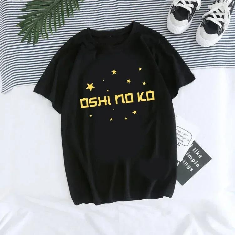 Women T-shirt Manga Anime Oshi No Ko Harajuku Ullzang T Shirt Summer Short Sleeves Casual and Fashionable Versatile