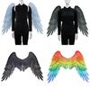 Extra Large Black And White Angel Wings Costume Accessories For Halloween And Mardi Gras Celebrations