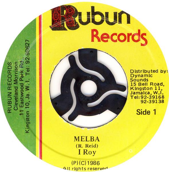 

7inch Record IROY Melba NONE Rubun Records 1986 Jamaica Reggae Ska Dub Used
