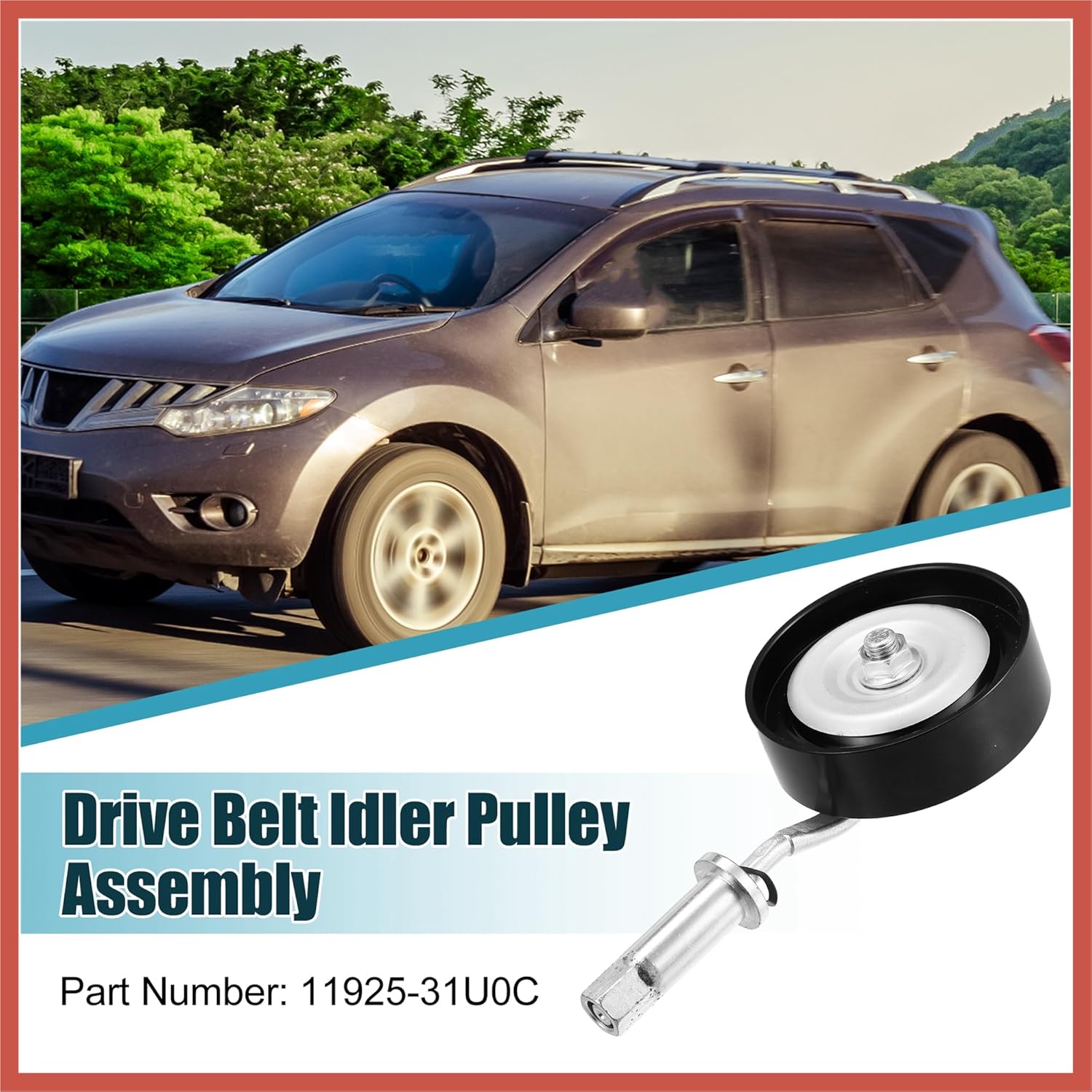 ACROPIX NO.11925-31U0C Drive Belt Idler Pulley Adjustable Tensioner for Nissan Altima for Nissan Murano for Nissan Quest 04-10 for Nissan Maxima