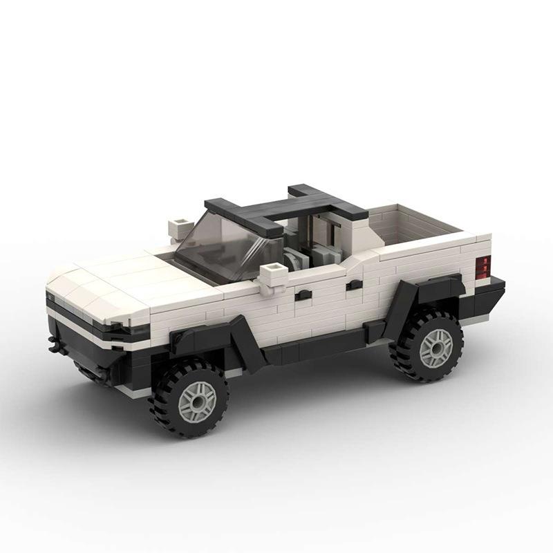 Building Block Compatible Hummer Ev Pickup Small Particle Assembly Car Classic Creative Ornament Desktop Model