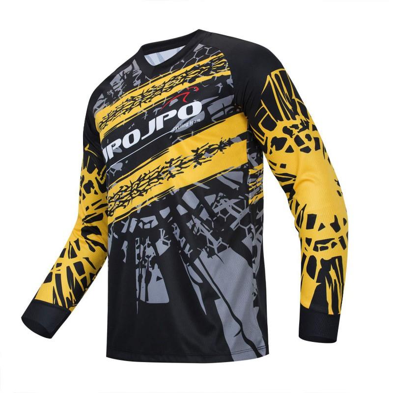Men Women Cycling Jersey Long Sleeve Quick Dry UV Protection Mountain Bike Downhill Racing Shirt
