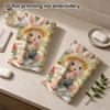 Felt Summer Bunny Picnic Soft Bath Towel, Rainbow Castle Ice Cream Rabbit Absorbent Quick Dry Towel