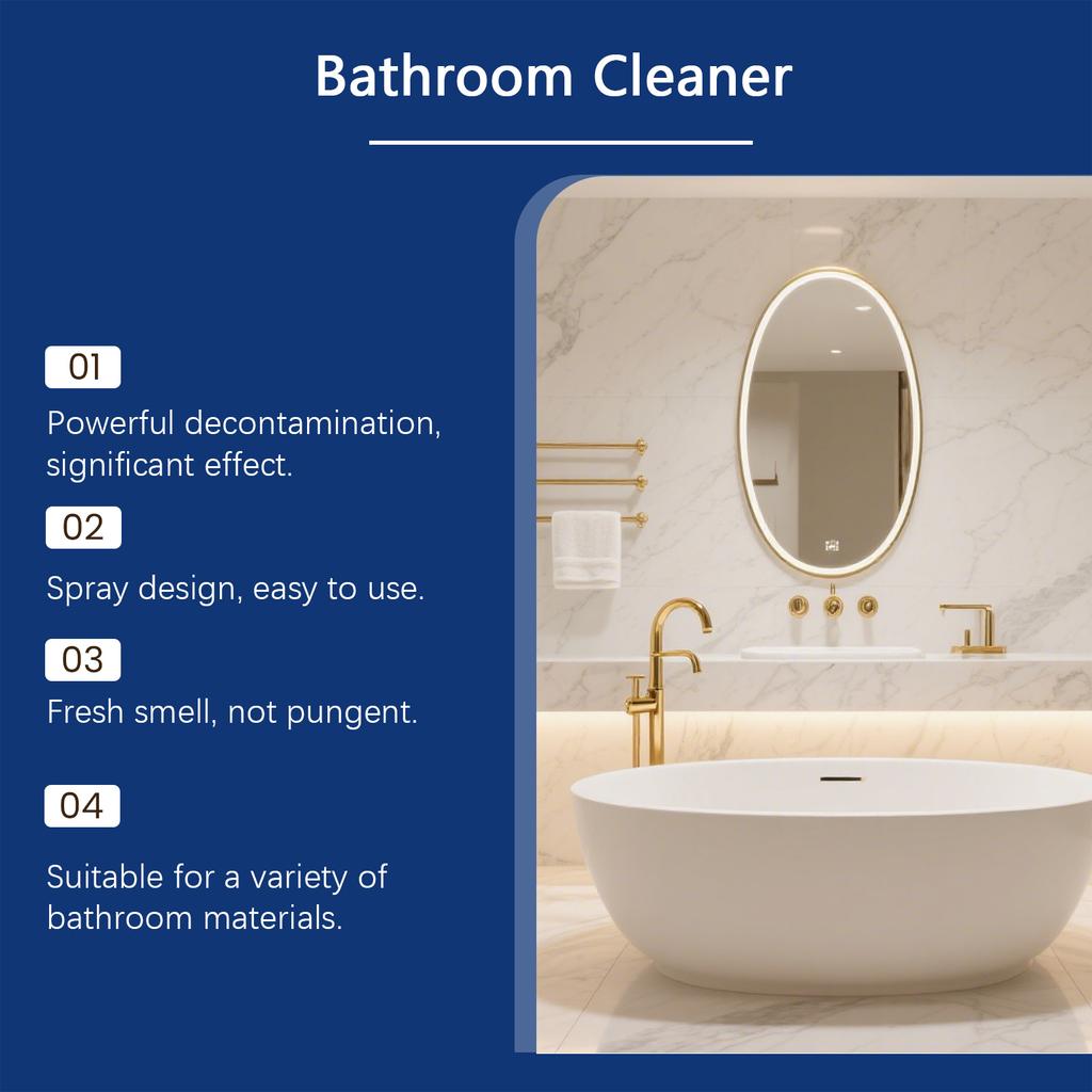 Bathroom Cleaner, Descaling And Stain Remover, Household Multi-functional Cleaning Without Damaging Tile Walls,237ml