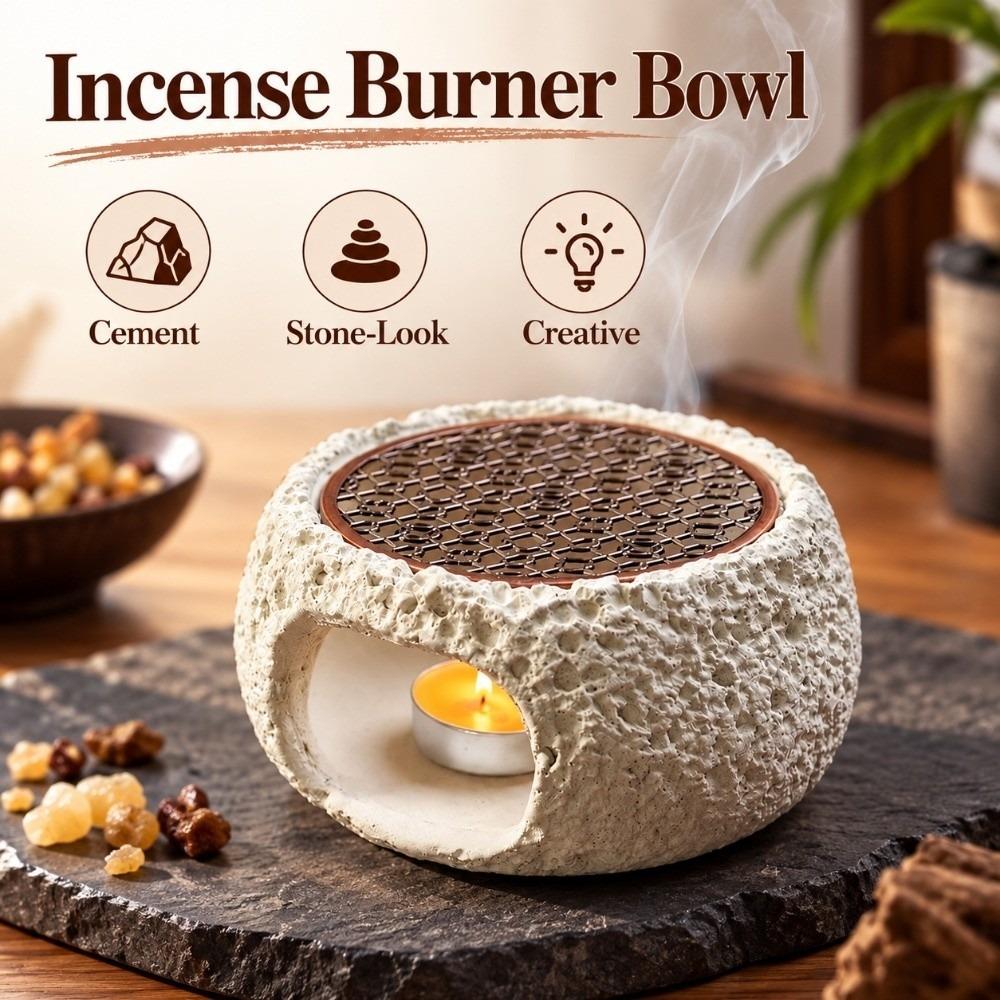 Stone-Look Candle Warmer Cement Fumigation Furnace Aromatherapy Burner Home Decoration