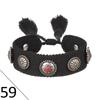 European Woven Bracelet with Metal Nail Buckle and Tassel for Women