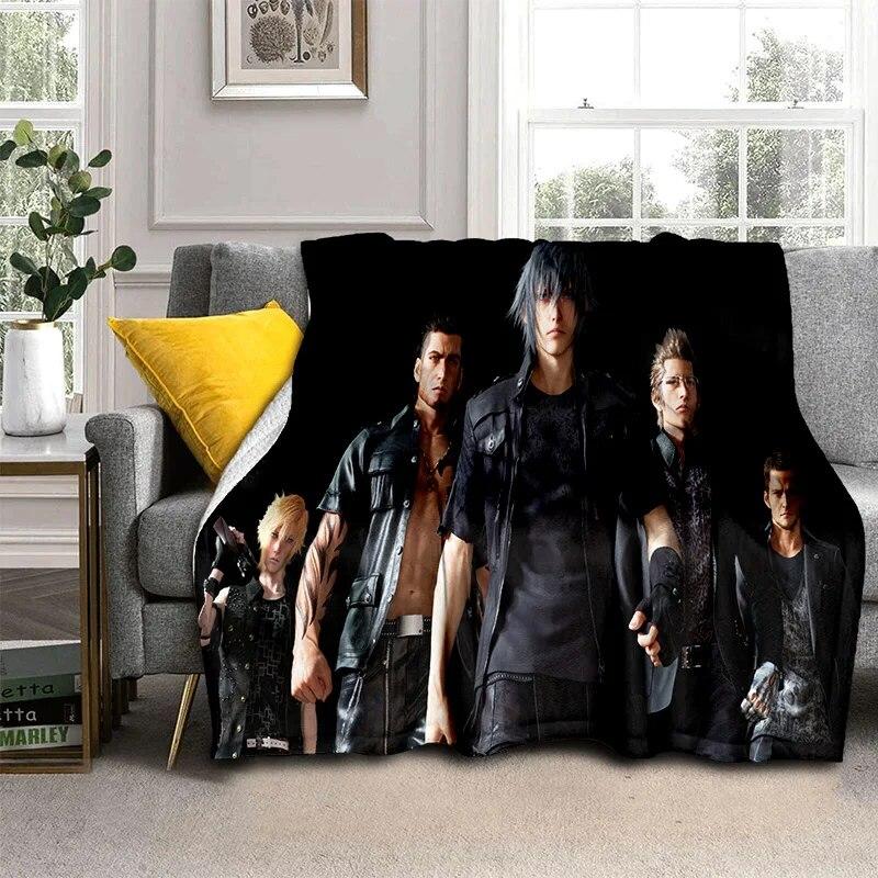 3D Final Fantasy Game Gamer FF14 HD Blanket,Soft Throw Blanket for Home Bedroom Bed Sofa Picnic Travel Office Cover Blanket Kids