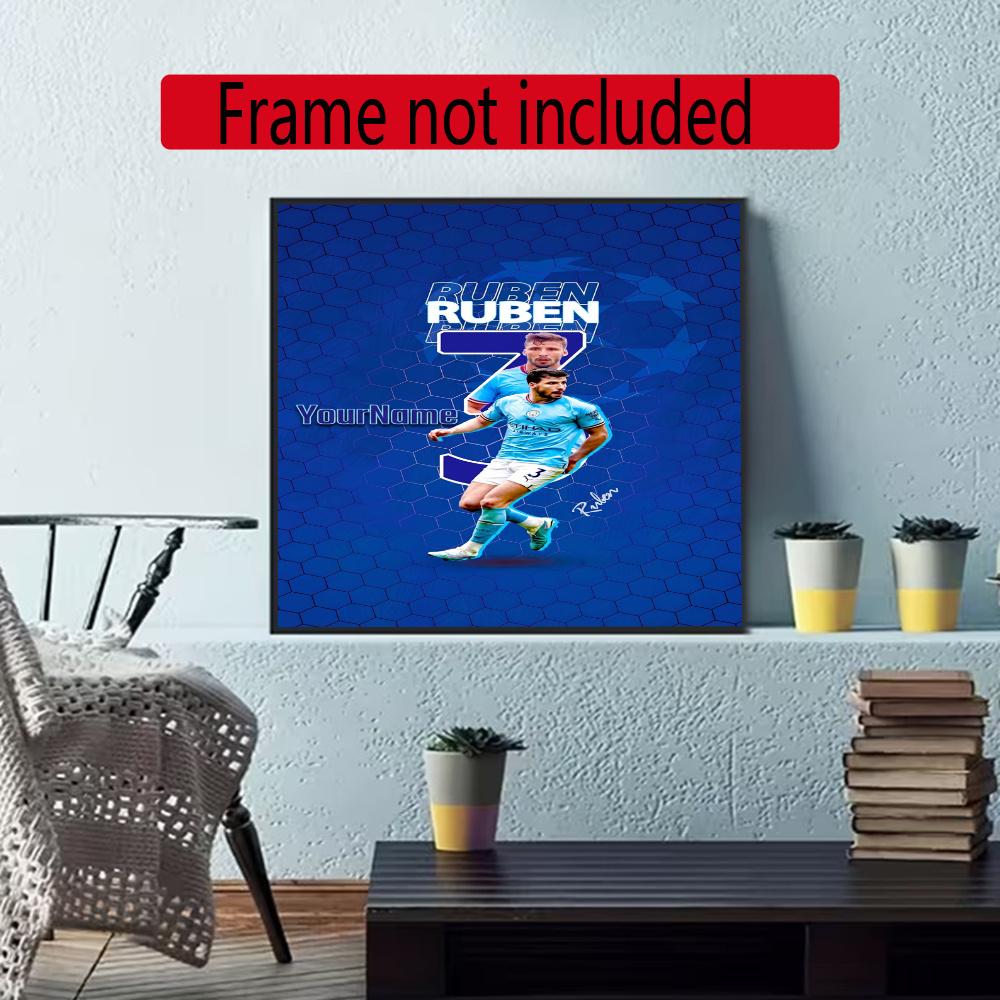 Haaland Customize Your Name Diamond Painting Round Diamond Diy Frameless Holiday Artwork Suitable For Home Office Wall Decoration