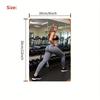 Metal Poster Fitness Girl Weightlifting Home Gym Wall Art