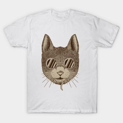 T Shirt Women Cool Cat Harajuku Print Kawaii Tshirt Summer Short Sleeve Female T-Shirt Top Tee