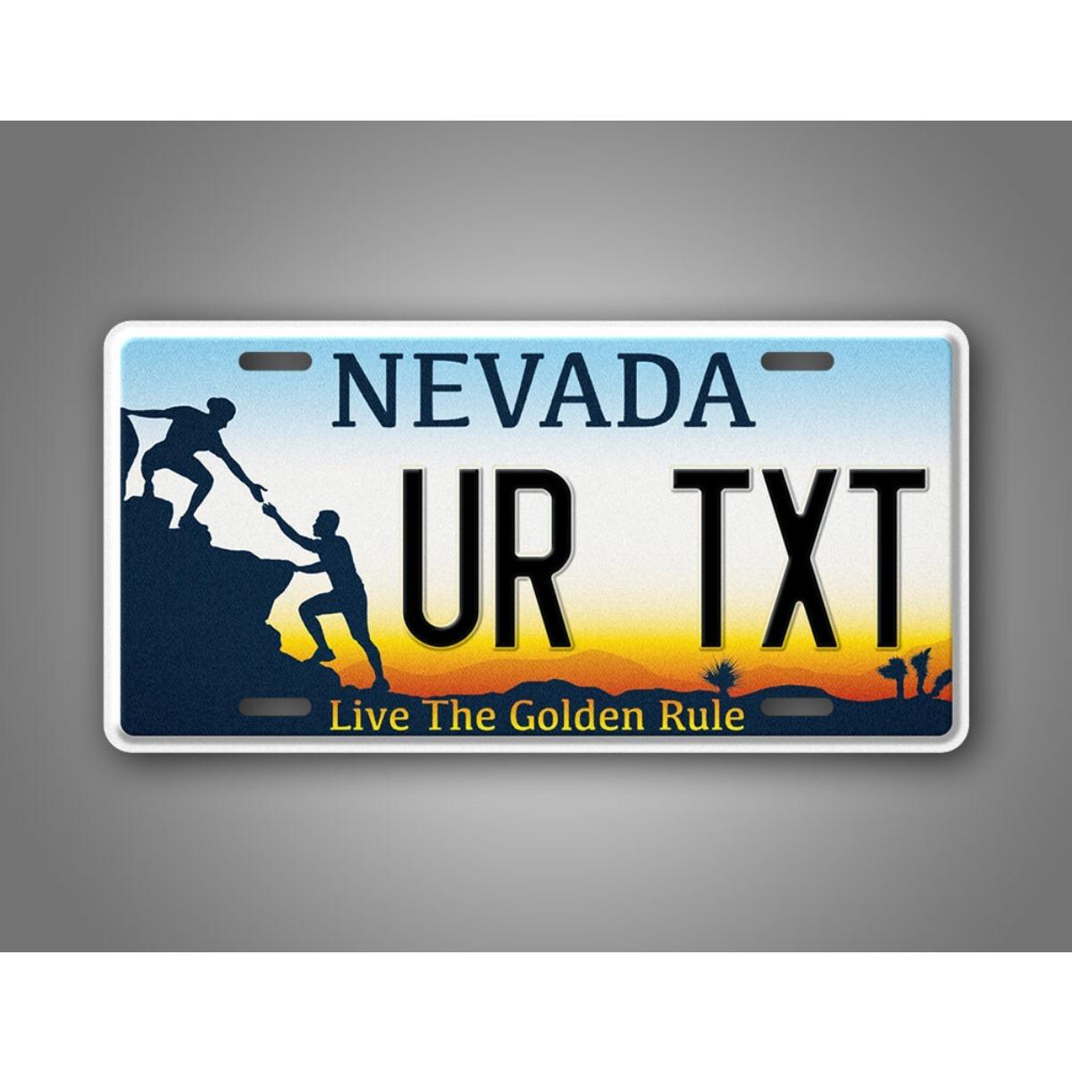 1pc Customizable 6x12 Inch The Golden Rule License Plate Metal Wall Sign Car Decor Garage Art белый
