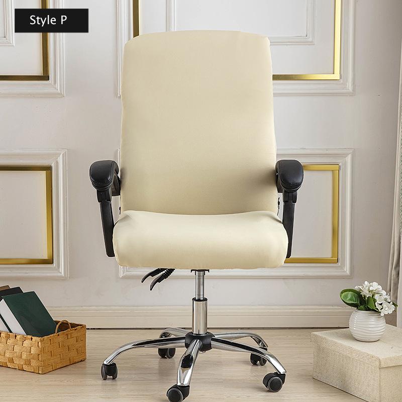 Stretch Printed Computer Office Chair Covers Universal Soft Desk Rotating Chair Protector with Zipper Removable Anti-Dust Cover