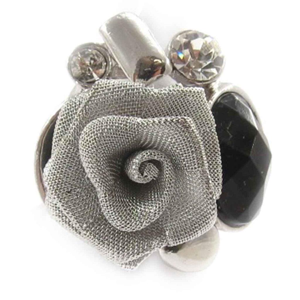 Inel de designer „Scarlett” gri negru