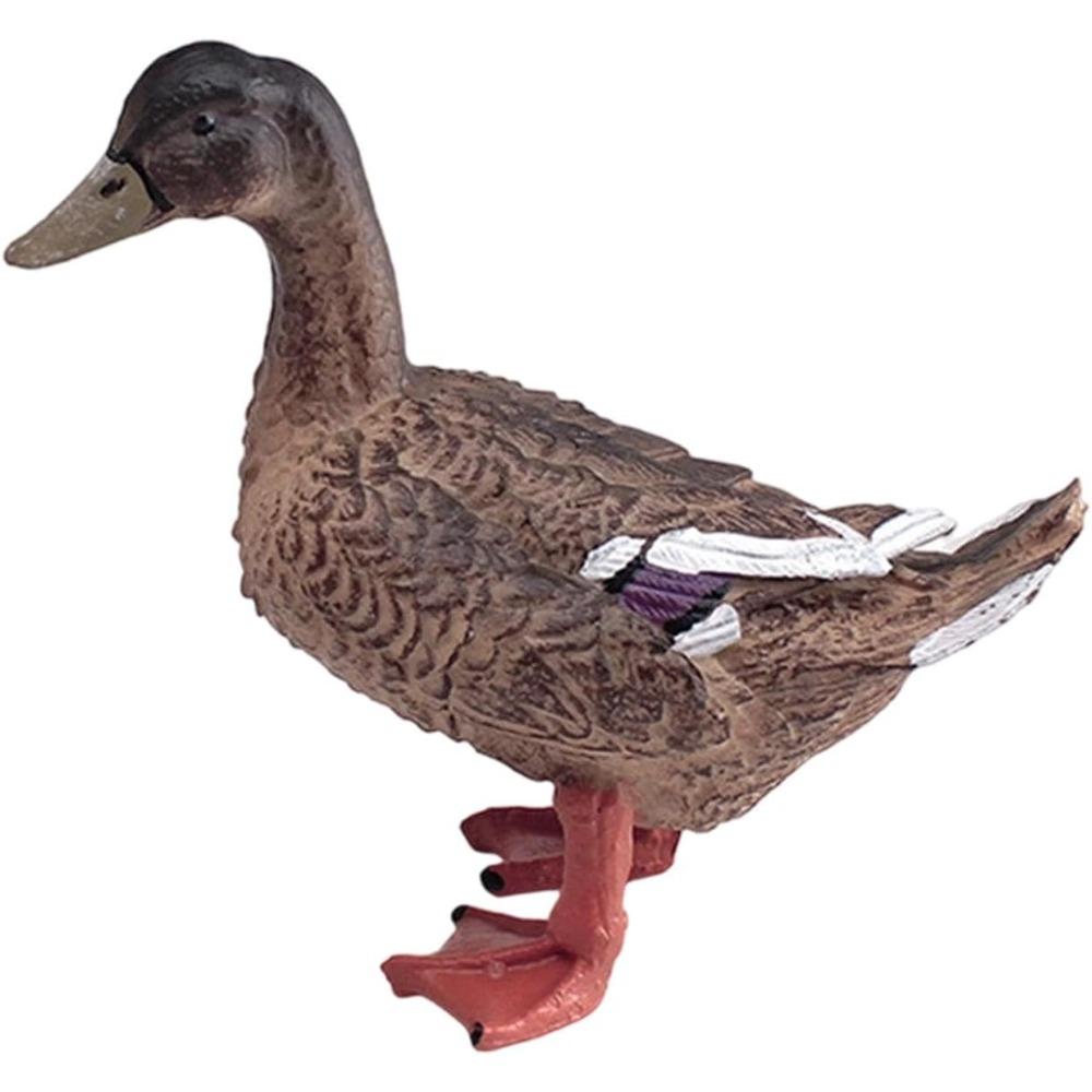 Simulation Goose Animal Model Figurine Art Decoration Unique Realistic Duck Educational Toy Farm Animal Figure for Table Cabinet , White Goose