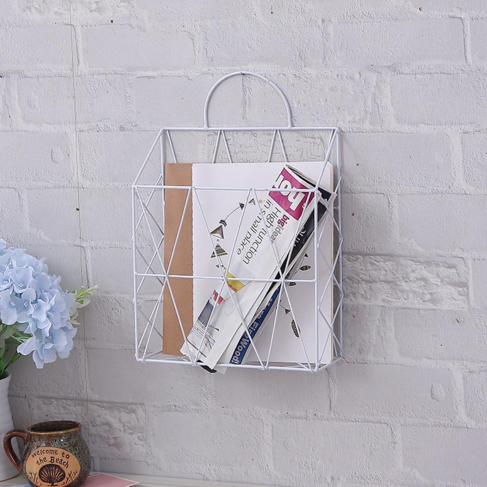Iron Heavy Duty for Office Home Newspaper Holder Bookshelf Desktop Organizer Rack File Holder