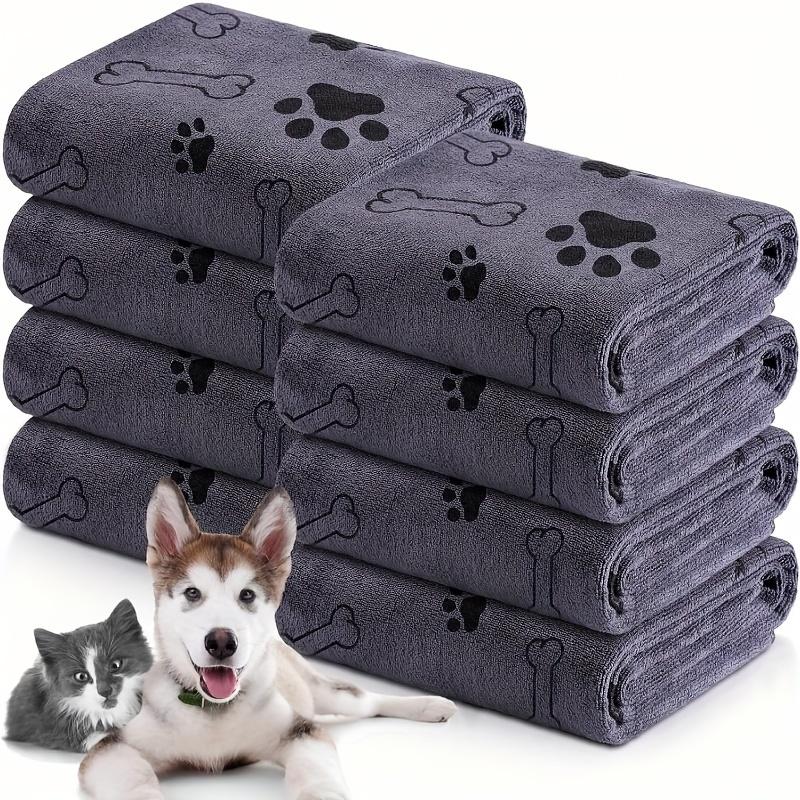 Quick-Dry Absorbent Pet Bath Towels - Ultra Soft Large Dog & Cat Towels For Bathing, Giftable Pet Grooming Supplies