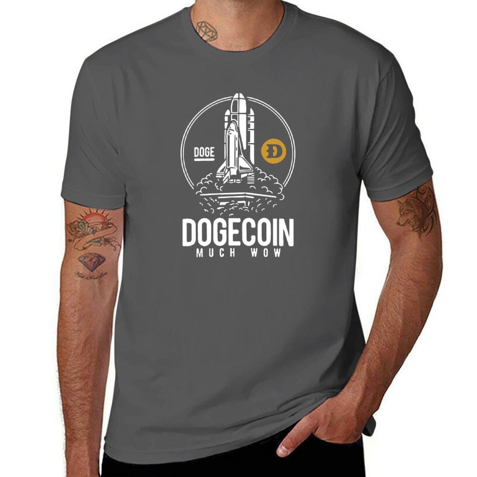

Dogecoin Rocket To The Moon T-Shirt man t shirt cotton high quality man t shirt luxury anime t shirts for man T-Shirt 4XL