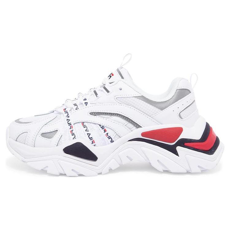 

New FILA Electrove Low Top Chunky Sneakers Women s White Red Black 5RM01250-125 38