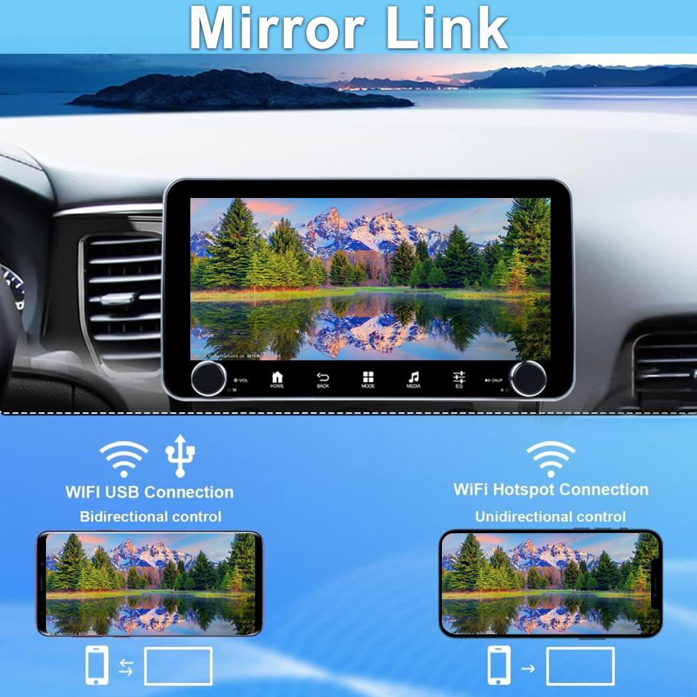 1 DIN 10,33'' Autorádio Android 12 Bezdrátové Carplay Auto GPS Navigace WIFI Univerzální Multimediální Přehrávač 4G 8JÁDRO