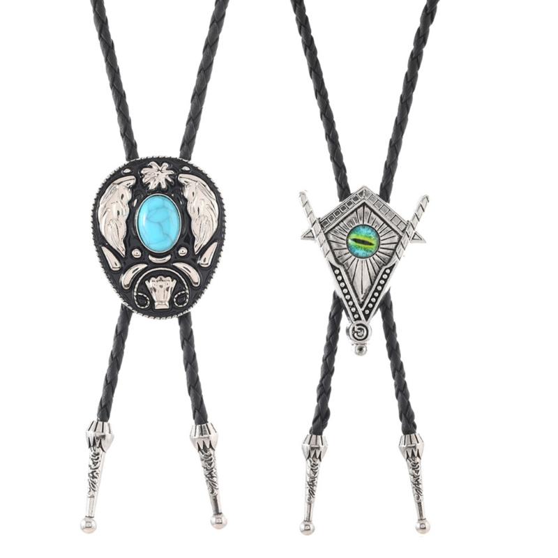 Adjustable Western Bolo Tie For Men RustProof Zinc Alloy Necktie With Quick Clasp Design for Formal Rodeos Game Decors