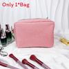 Vintage American Cotton Makeup Bag With Striped Pattern For Travel And Daily Use