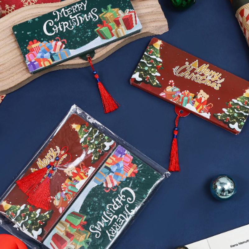 2Pcs Holiday Red Envelope 10-Slot Christmas Money Bag And Gift Card Clip Perfect For Christmas Birthdays And Thanksgiving