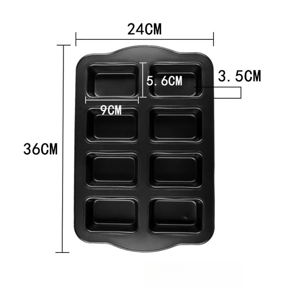 8-Cavity Mini Loaf Pans Carbon Steel Baking Mold Reusable Brownie Pan  Kitchen Accessories