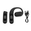 Bluetooth Earphone 180 Degree Rotatable Single Ear Wireless Hook Headphone Replaceable Battery Black