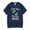 I Dont Need Therapy Just to Go Tanzania T Shirt Flag Map s Present Tanzanian Birthday long or short sleeves vintage Washed