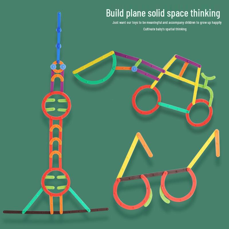 Children's Creative Interlocking Building Blocks Puzzle Set: Versatile Shapes and Educational Fun